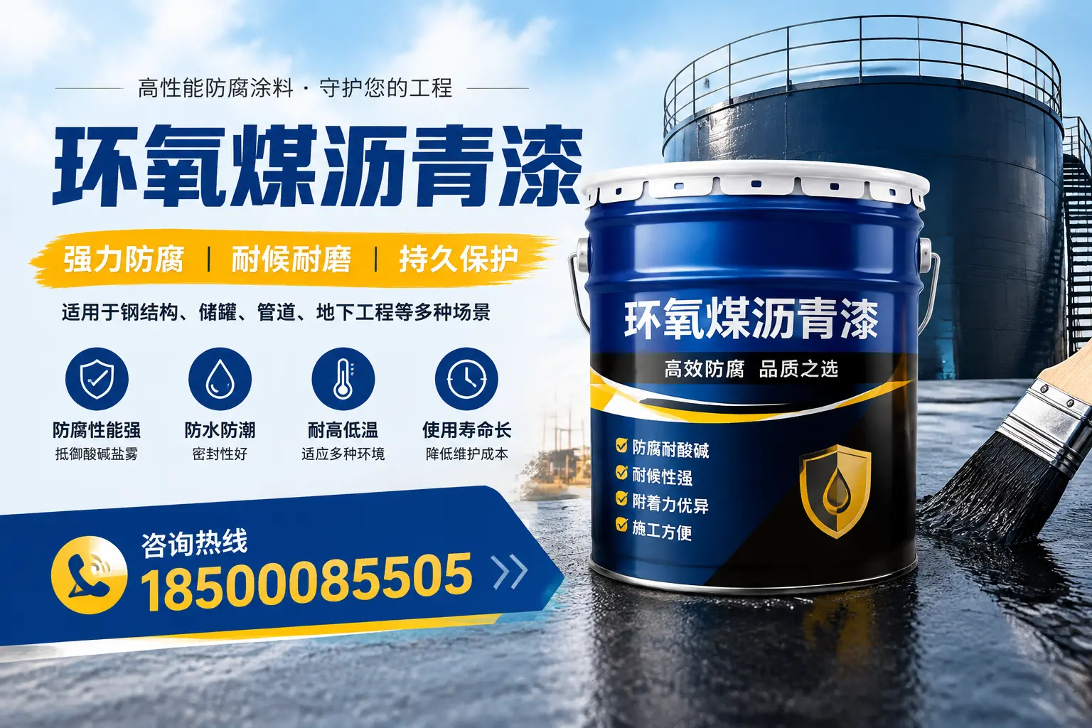 环氧煤沥青漆在工业中的应用，晋中企业的选择
